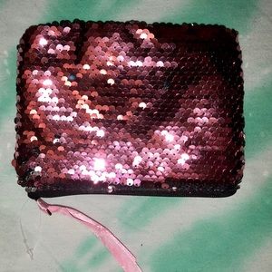 NWOT Pink/Silver Sequin Clutch